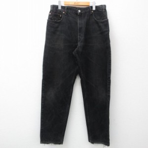 古着 リーバイス Levis 560 ジーンズ メンズ ヒゲ 黒 ブラック デニム spe W34 中古 ボトムス ジーパン Gパン ロング パンツ 中古 古着