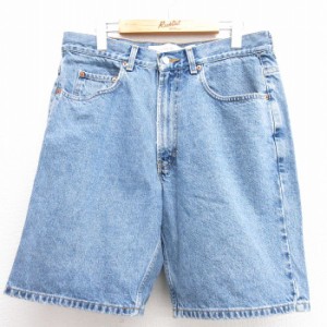 古着 ギャップ GAP ショート パンツ ショーツ メンズ 00年代 00s コットン 紺 ネイビー デニム W32 中古 ボトムス 短パン ショ 中古 古着