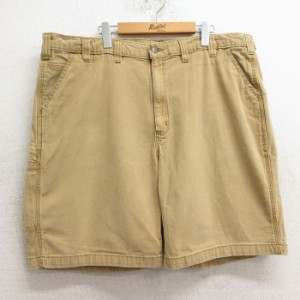 古着 カーハート Carhartt ショート パンツ ショーツ メンズ ダック地 大きいサイズ ベージュ系 カーキ W42 中古 ボトムス 短 中古 古着