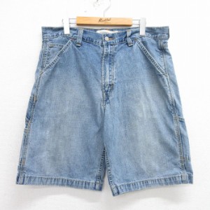 古着 リーバイス Levis ショート ペインター パンツ ショーツ メンズ コットン 紺 ネイビー デニム W36 中古 ボトムス 短パン  中古 古着