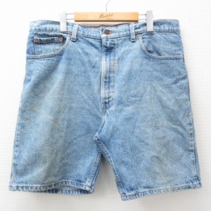 古着 リーバイス Levis ショート パンツ ショーツ メンズ 大きいサイズ 紺 ネイビー デニム W39 中古 ボトムス 短パン ショー 中古 古着