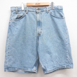 古着 リーバイス Levis 505 ショート パンツ ショーツ メンズ 90年代 90s コットン USA製 紺 ネイビー デニム spe W38 中古 ボ 中古 古着