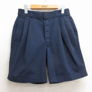 古着 ディッキーズ Dickies ショート ワーク パンツ ショーツ メンズ 90年代 90s USA製 紺 ネイビー spe W31 中古 ボトムス 短 中古 古着