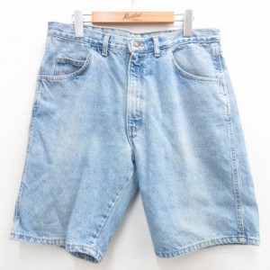 古着 ラングラー Wrangler ショート パンツ ショーツ メンズ 90年代 90s コットン USA製 紺 ネイビー デニム W34 中古 ボトム 中古 古着