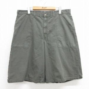 古着 ディッキーズ Dickies ショート ベイカー パンツ ショーツ メンズ 00年代 00s リップストップ コットン 濃緑 グリーン W3 中古 古着