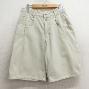 古着 ゲス GUESS ブランド ショート パンツ ショーツ メンズ 薄ベージュ カーキ W29 中古 ボトムス 短パン ショーパン ハーフ 中古 古着