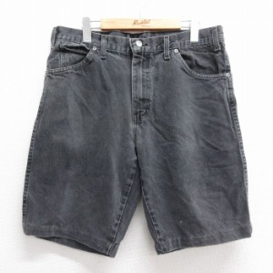 古着 ディッキーズ Dickies ショート パンツ ショーツ メンズ 黒 ブラック デニム W34 中古 ボトムス 短パン ショーパン ハー 中古 古着