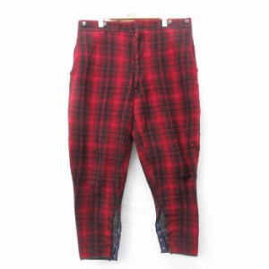 古着 ウールリッチ WOOLRICH ビンテージ ハンティング パンツ メンズ 60年代 60s ウール タロン 赤他 レッド チェック W38 中 中古 古着