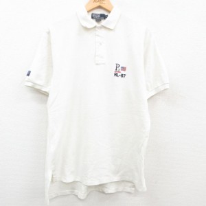 古着 ラルフローレン Ralph Lauren 半袖 ブランド ポロ シャツ メンズ 90年代 90s ワンポイントロゴ RL67 ポロハイテック 鹿の 中古 古着