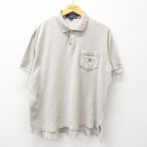 古着 ラルフローレン Ralph Lauren ポロジーンズ 半袖 ブランド ポロ シャツ メンズ ワンポイントロゴ 胸ポケット付き 大きい 中古 古着