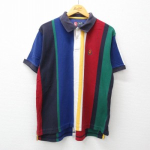 古着 ラルフローレン Ralph Lauren チャップス 半袖 ブランド ポロ シャツ メンズ 90年代 90s ワンポイントロゴ 鹿の子 コット 中古 古着