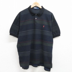 古着 ラルフローレン Ralph Lauren 半袖 ブランド ポロ シャツ メンズ 90年代 90s ワンポイントロゴ 鹿の子 大きいサイズ コッ 中古 古着