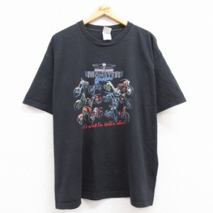 古着 半袖 ビンテージ Tシャツ メンズ 00年代 00s バイク スカル モンスターチョッパーズ 大きいサイズ コットン クルーネック 中古 古着