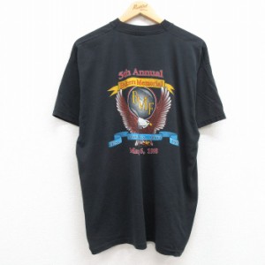 古着 フルーツオブザルーム 半袖 ビンテージ Tシャツ メンズ 90年代 90s ワシ バイカーメモリアル BMF 胸ポケット付き クルー 中古 古着