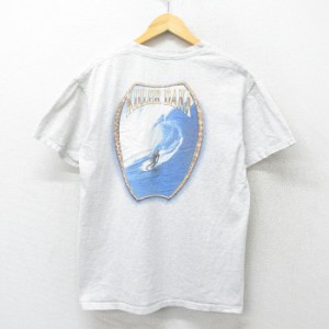 古着 オニータ ONEITA 半袖 ビンテージ Tシャツ メンズ 90年代 90s サーフィン コットン クルーネック 薄グレー 霜降り spe XL 中古 古着