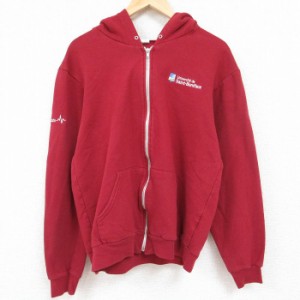 古着 アメリカンアパレル AMERICAN APPAREL American Apparel 長袖 フルジップ スウェット パーカー メンズ Saint Boniface US 中古 古着