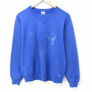 古着 ラッセル 長袖 スウェット メンズ 90年代 90s バレーボール クルーネック USA製 青 ブルー spe Mサイズ 中古 スエット ト 中古 古着