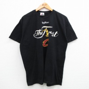 古着 マジェスティック 半袖 Tシャツ メンズ NBA クリーブランドキャバリアーズ コットン クルーネック 黒 ブラック バスケッ 中古 古着