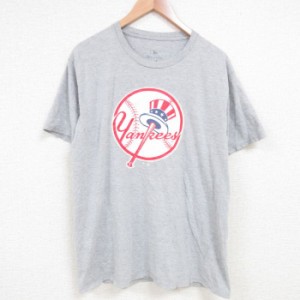 古着 半袖 Tシャツ メンズ MLB ニューヨークヤンキース アーロンジャッジ 99 クルーネック グレー 霜降り メジャーリーグ ベー 中古 古着