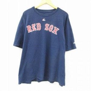 古着 マジェスティック 半袖 Tシャツ メンズ MLB ボストンレッドソックス シェーンビクトリーノ 18 大きいサイズ コットン ク 中古 古着