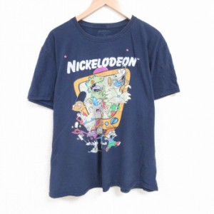 古着 半袖 Tシャツ メンズ アニメ ニコロデオン ラグラッツ レプター トミー チャッキー 大きいサイズ コットン クルーネック  中古 古着