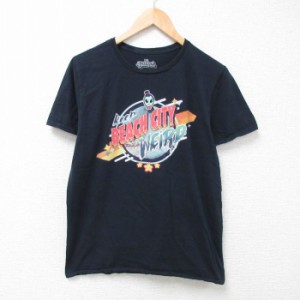 古着 半袖 Tシャツ メンズ アニメ スティーブンユニバース コットン クルーネック 黒 ブラック Mサイズ 中古 中古 古着