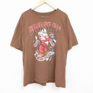 古着 半袖 Tシャツ メンズ ディズニー DISNEY しらゆきひめ 7人の小人 七人のこびと グランピー 大きいサイズ コットン クルー 中古 古着