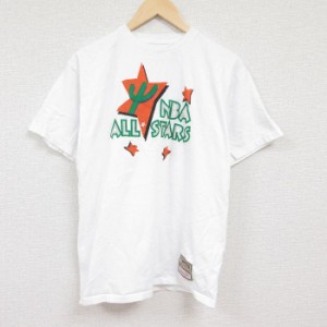 古着 半袖 Tシャツ メンズ NBA オールスター コットン クルーネック 白 ホワイト バスケットボール Lサイズ 中古 中古 古着