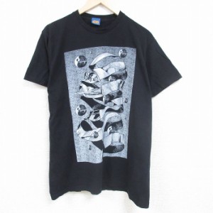 古着 半袖 Tシャツ メンズ スターウォーズ STAR WARS ダースベイダー コットン クルーネック 黒 ブラック XLサイズ 中古 中古 古着