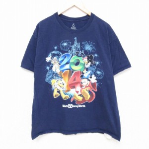 古着 ヘインズ Hanes 半袖 Tシャツ メンズ ディズニー DISNEY ミッキー MICKEY MOUSE ドナルドダック コットン クルーネック  中古 古着