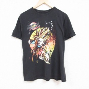 古着 半袖 Tシャツ メンズ アニメ ドラゴンボールZ 孫悟空 コットン クルーネック 黒 ブラック spe XLサイズ 中古 中古 古着