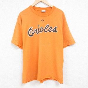 古着 マジェスティック 半袖 Tシャツ メンズ MLB ボルティモアオリオールズ カルビンエドウィンリプケンジュニア 8 大きいサイ 中古 古着