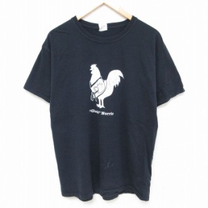 古着 フルーツオブザルーム 半袖 Tシャツ メンズ 鳥 コットン クルーネック 黒 ブラック Mサイズ 中古 中古 古着