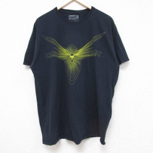 古着 半袖 Tシャツ メンズ マーベル アントマン コットン クルーネック 黒 ブラック XLサイズ 中古 中古 古着