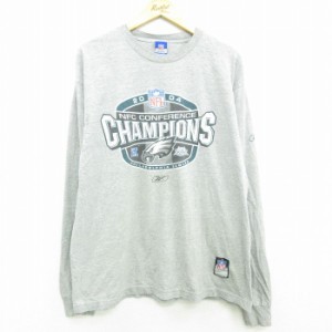 古着 リーボック REEBOK 長袖 ビンテージ Tシャツ メンズ 00年代 00s NFL フィラデルフィアイーグルス 大きいサイズ クルーネ 中古 古着