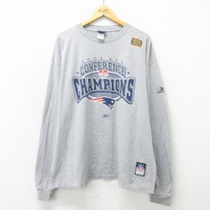 古着 リーボック REEBOK 長袖 ビンテージ Tシャツ メンズ 00年代 00s NFL ニューイングランドペイトリオッツ 大きいサイズ ク 中古 古着