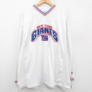 古着 リー Lee 長袖 ビンテージ フットボール Tシャツ メンズ 00年代 00s NFL ニューヨークジャイアンツ 刺繍 大きいサイズ ロ 中古 古着