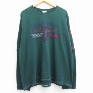 古着 トミーヒルフィガー TOMMY HILFIGER トミージーンズ 長袖 ブランド Tシャツ メンズ 90年代 90s ビッグロゴ 大きいサイズ  中古 古着