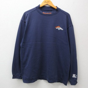 古着 スターター STARTER 長袖 ビンテージ Tシャツ メンズ 90年代 90s NFL デンバーブロンコス 大きいサイズ コットン モック 中古 古着