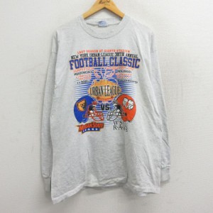 古着 All sports 長袖 ビンテージ Tシャツ メンズ 90年代 90s モーガン州立ベアーズ ウィンストンセーラム州立 ラムズ フット 中古 古着