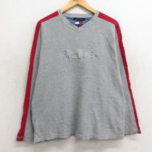 古着 トミーヒルフィガー TOMMY HILFIGER トミージーンズ 長袖 ブランド Tシャツ メンズ 90年代 90s ビッグロゴ ラグラン コッ 中古 古着