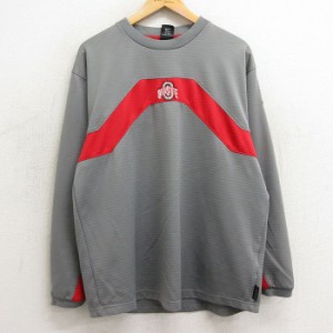 古着 ナイキ NIKE 長袖 ビンテージ Tシャツ メンズ 00年代 00s オハイオ クルーネック グレー他 XLサイズ 中古 中古 古着