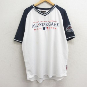 古着 半袖 ビンテージ Tシャツ メンズ 00年代 00s MLB ニューヨークヤンキース 刺繍 ツートンカラー ラグラン 大きいサイズ メ 中古 古着