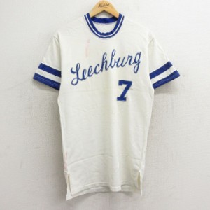 古着 半袖 ビンテージ Tシャツ メンズ 60年代 60s Leechlurg 7 クルーネック 白他 ホワイト Mサイズ 中古 中古 古着