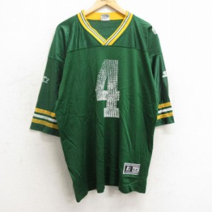 古着 スターター STARTER 半袖 ビンテージ フットボール Tシャツ メンズ 90年代 90s NFL グリーンベイパッカーズ ブレットファ 中古 古着