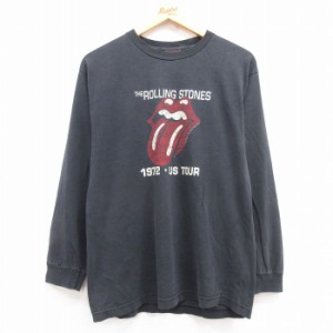 古着 長袖 ビンテージ ロック バンド Tシャツ メンズ 00年代 00s ローリングストーンズ The Rolling Stones コットン クルーネ 中古 古着