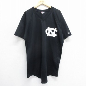 古着 半袖 ビンテージ Tシャツ メンズ 90年代 90s ノースカロライナターヒールズ ラグラン 大きいサイズ ロング丈 メッシュ地  中古 古着