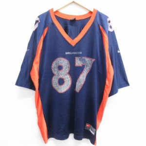 古着 ナイキ NIKE 半袖 ビンテージ Tシャツ メンズ 90年代 90s NFL デンバーブロンコス エドマキャフリー 87 大きいサイズ メ 中古 古着