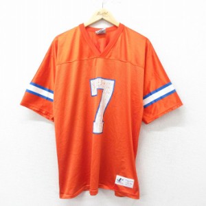 古着 半袖 ビンテージ フットボール Tシャツ メンズ 90年代 90s NFL デンバーブロンコス ジョンエルウェイ 7 大きいサイズ メ 中古 古着