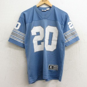 古着 スターター STARTER 半袖 ビンテージ フットボール Tシャツ メンズ 90年代 90s NFL バリーサンダース 20 メッシュ地 V 中古 古着